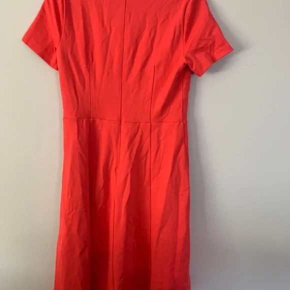 Ann Taylor Short Sleeve dress size 8 deep Coral - Picture 3 of 5
